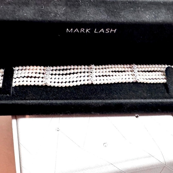 💎 Elegant Exquisite Vintage Mark Lash Pearl, Diamond, 18K White Gold Bracelet💎 - Picture 13 of 16